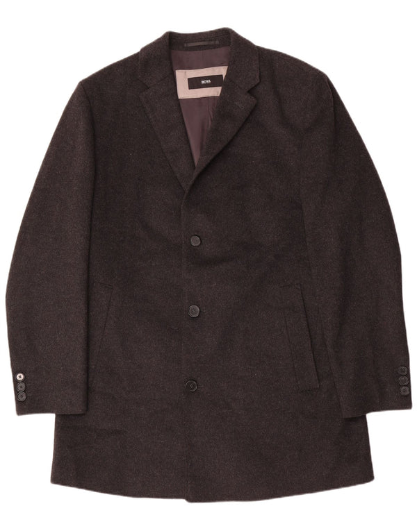 Płaszcz męski Hugo Boss EU 54 2XL Szara wełna