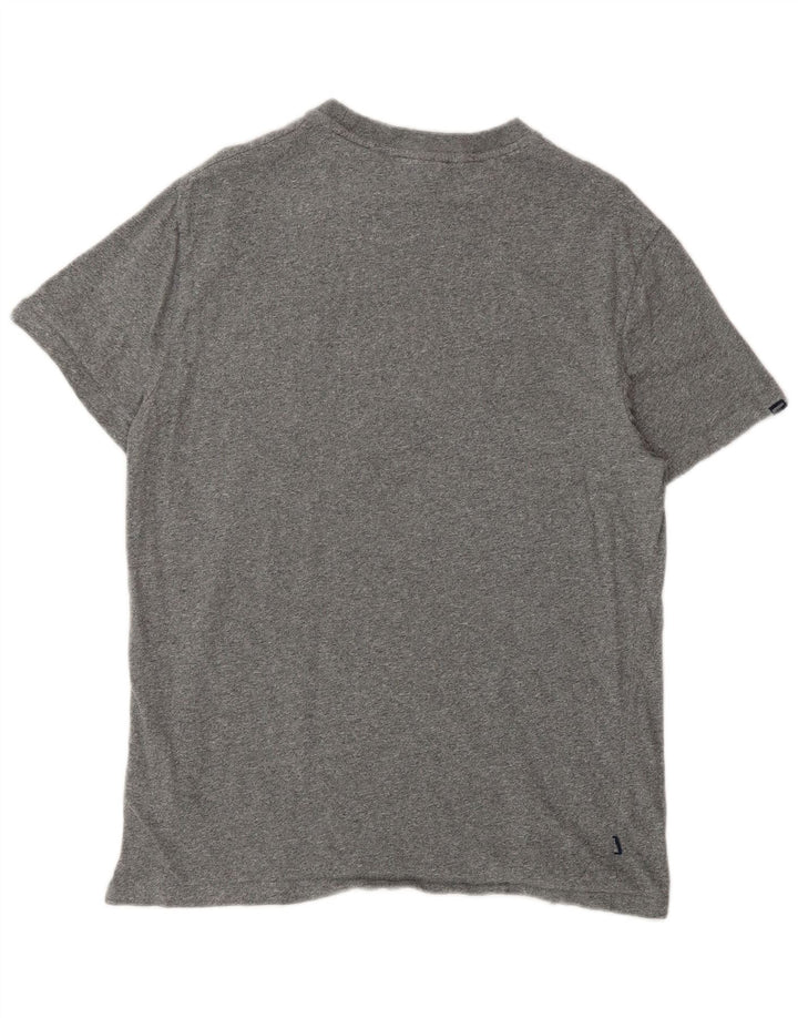Męski T-shirt Superdry, duży, szary, bawełniany w plamki