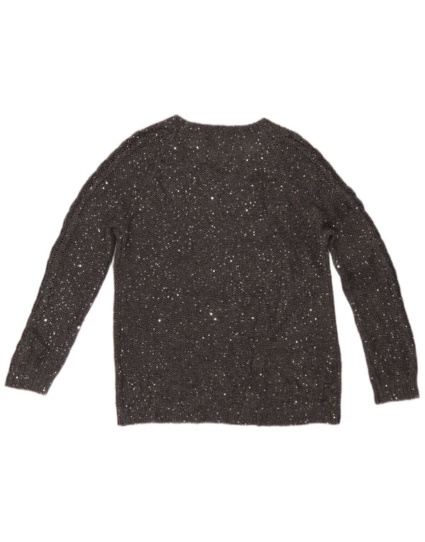 Marks & Spencer Damski sweter z dekoltem w łódkę, UK 12, średni szary