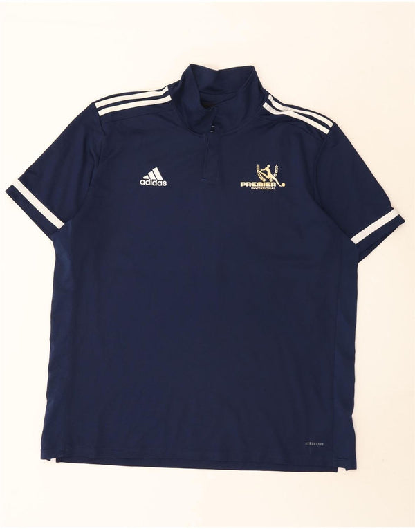 Męska koszulka polo Adidas Aeroready Graphic 2XL w kolorze granatowym