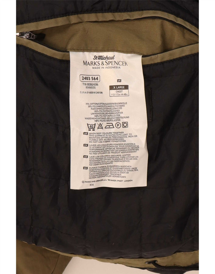 Marks & Spencer Męska kurtka wiatrówka UK 44/46 XL, bawełna khaki