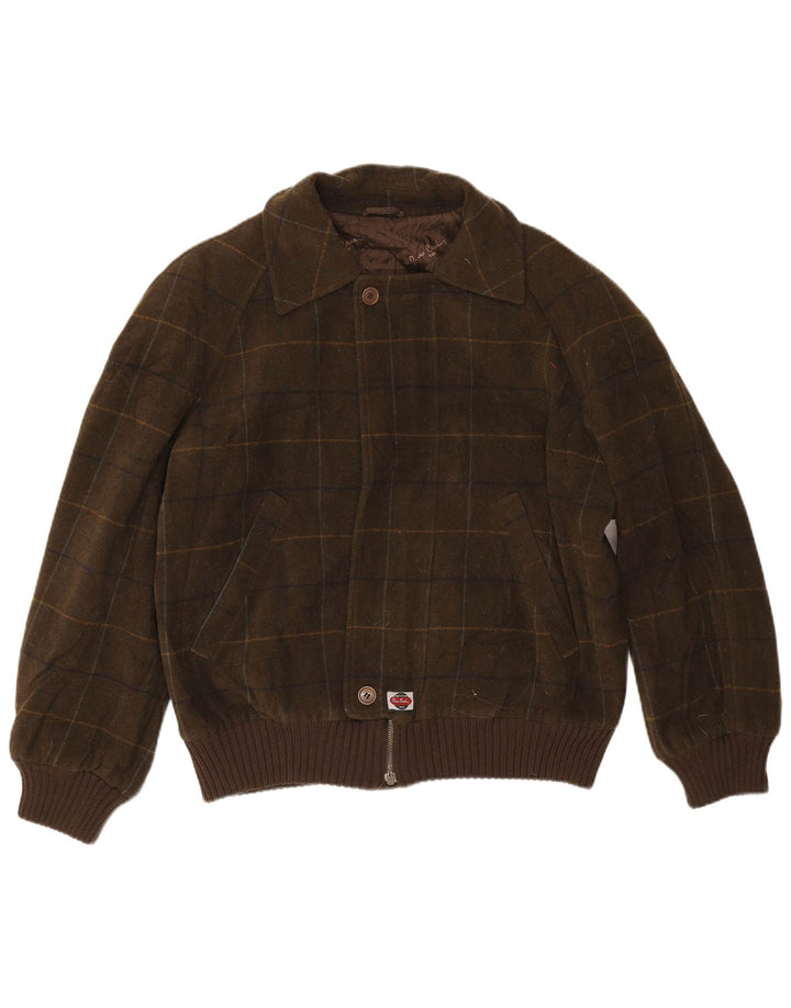 Męska kurtka bomber Pierre Cardin UK 42 XL Khaki w kratkę