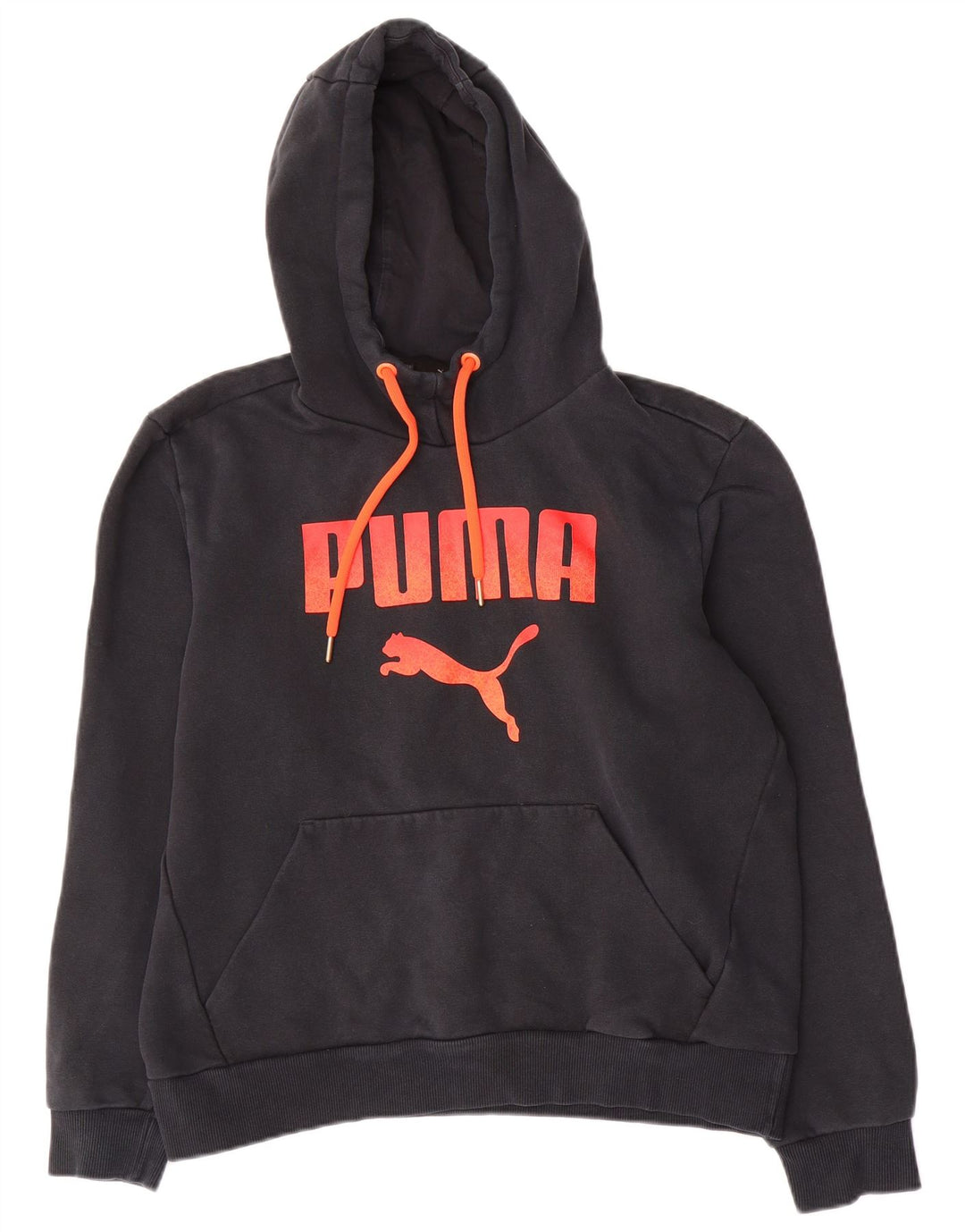 Męski sweter z kapturem Puma z grafiką, średni czarny, bawełniany