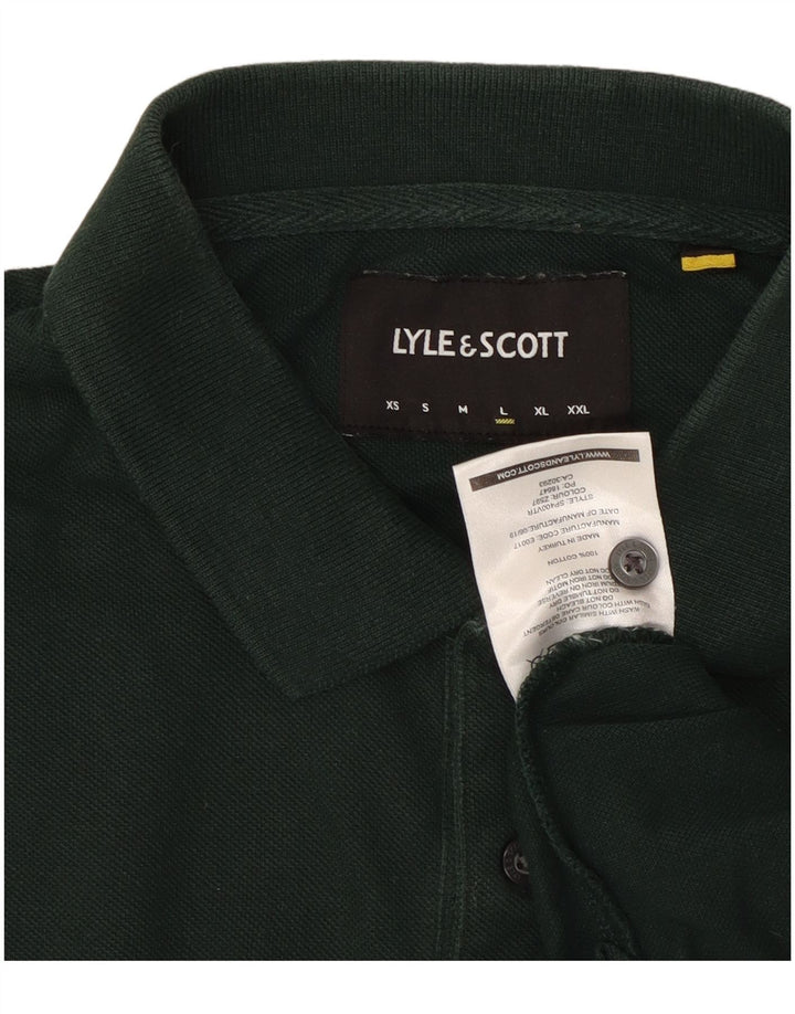 Męska koszulka polo Lyle & Scott, duża, zielona, ​​bawełniana