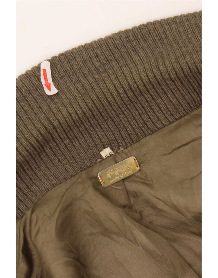 Vintage męska kurtka bomber zamszowa UK 38 średni beż