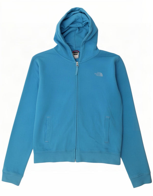 Dziewczęcy sweter z kapturem i zamkiem The North Face, 14-15 lat, XL, niebieski, bawełniany