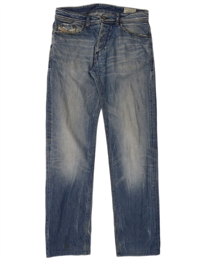 Diesel Męskie Koolter Straight Jeans W33 L34 Niebieskie bawełniane