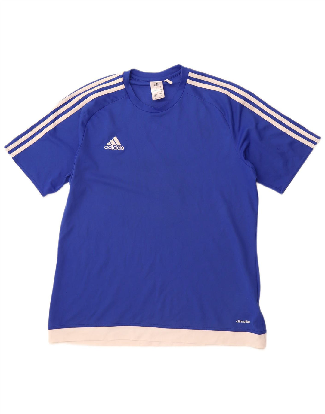 Męski T-shirt ADIDAS Climalite, duży, niebieski, poliester