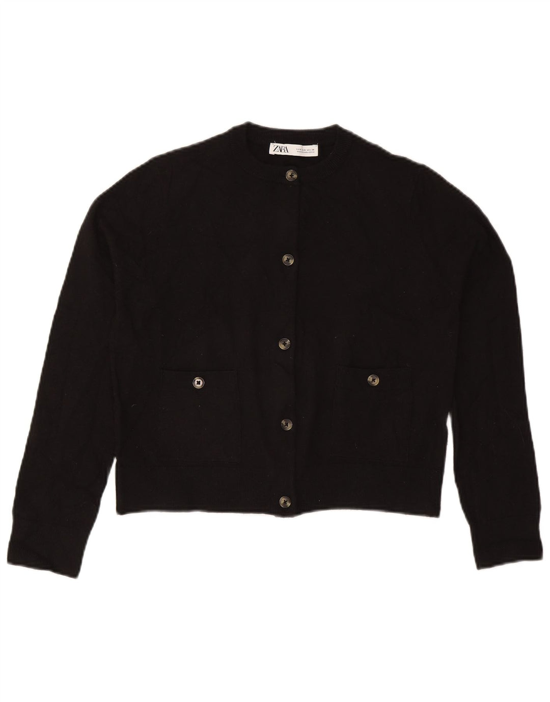 Sweter damski Zara Crop Cardigan UK 10 Small Black