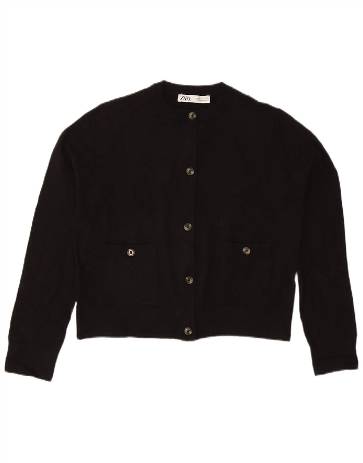 Sweter damski Zara Crop Cardigan UK 10 Small Black
