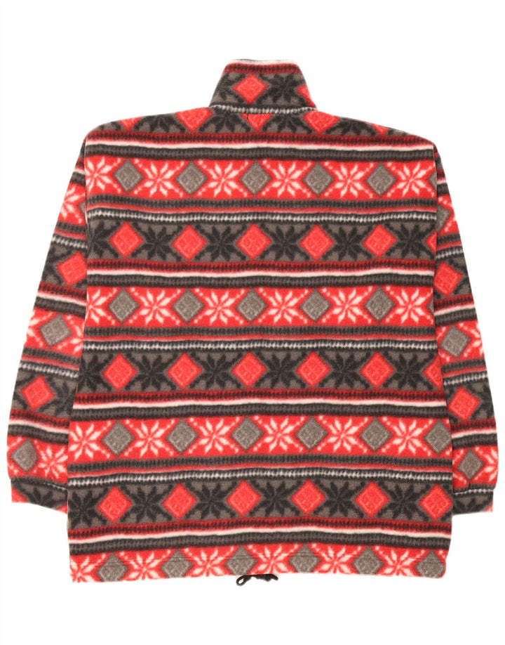 Męska kurtka polarowa Vintage UK 40 Large Red Fair Isle