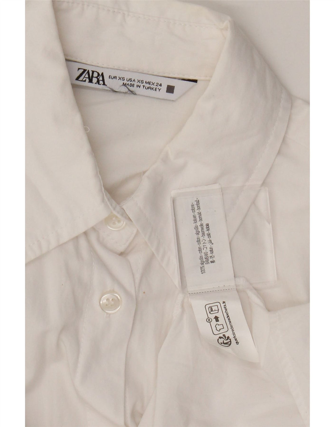 Damska koszula oversize Zara UK 6 XS, biała bawełna