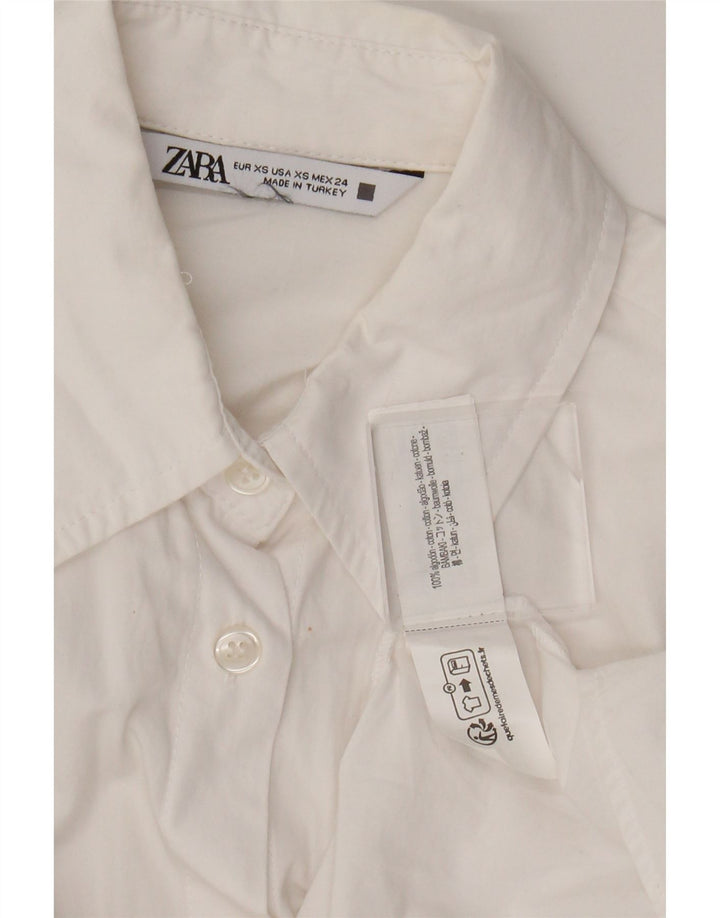 Damska koszula oversize Zara UK 6 XS, biała bawełna