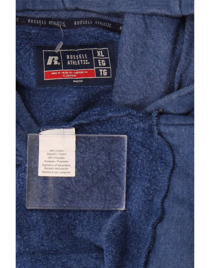 Męska bluza z kapturem RUSSELL ATHLETIC XL, granatowa, bawełniana