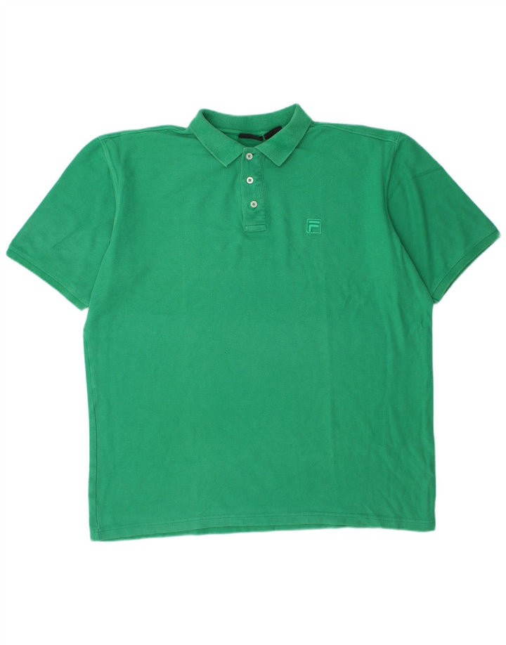 Męska koszulka polo FILA 2XL, zielona bawełna