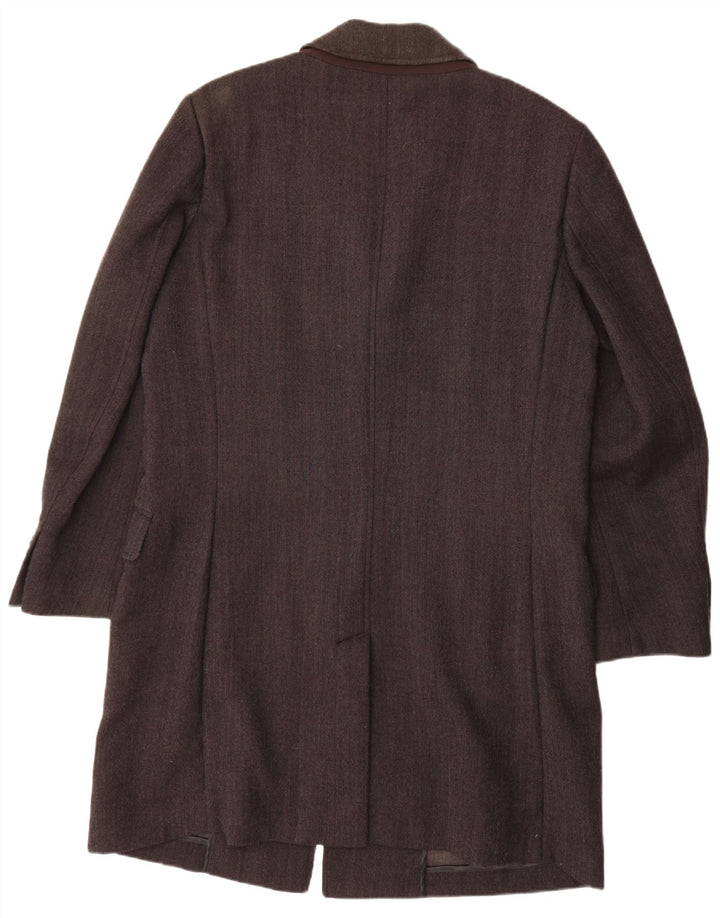 Płaszcz męski GEOX UK 46 3XL Szara wełna w jodełkę