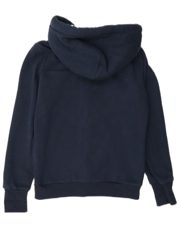 Damski sweter z kapturem Superdry z grafiką i zamkiem błyskawicznym UK 14, średni granatowy, bawełniany