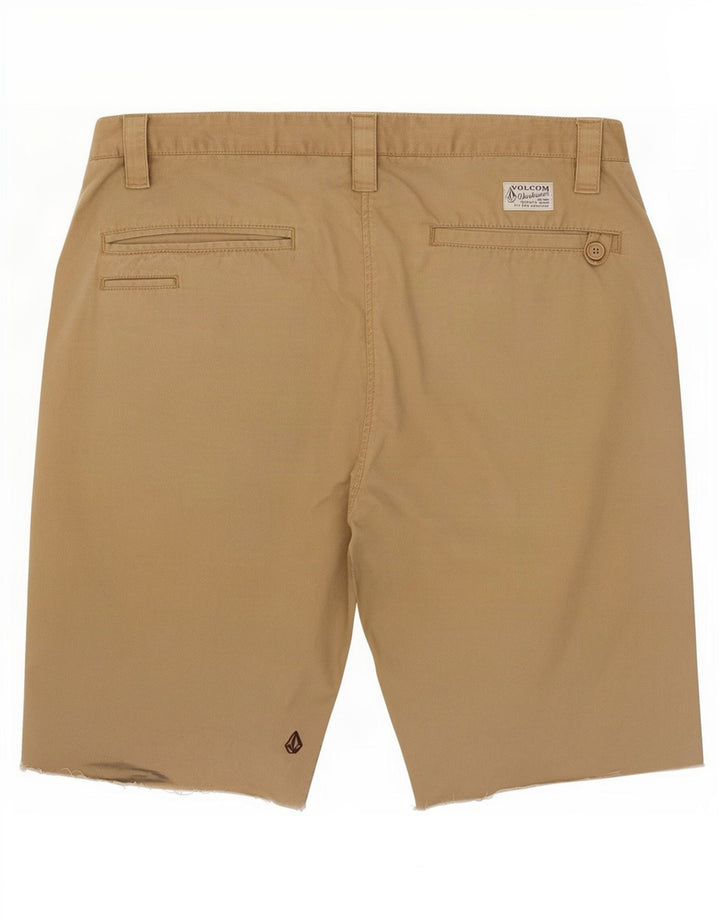 Męskie spodenki robocze Chino Volcom W34, duże, brązowe, bawełniane