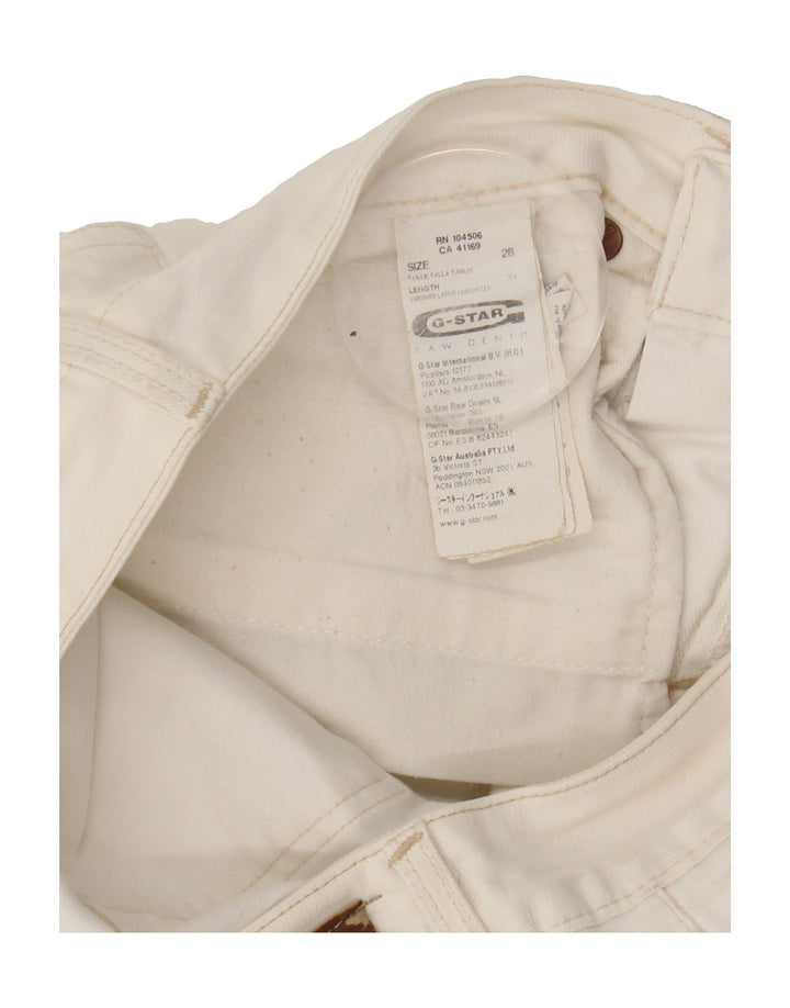 G-STAR Womens Straight Jeans W28 L34 White Cotton Vintage G-Star and Second-Hand G-Star from Messina Hembry 