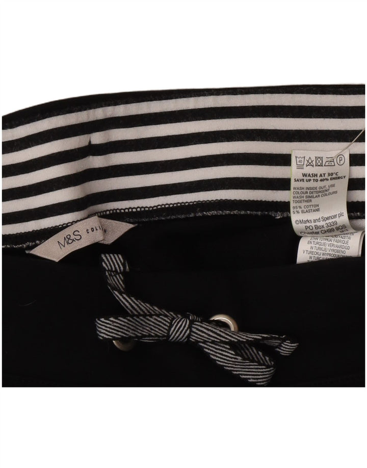 Damskie spodnie dresowe Marks & Spencer UK 10, małe, czarne, bawełniane