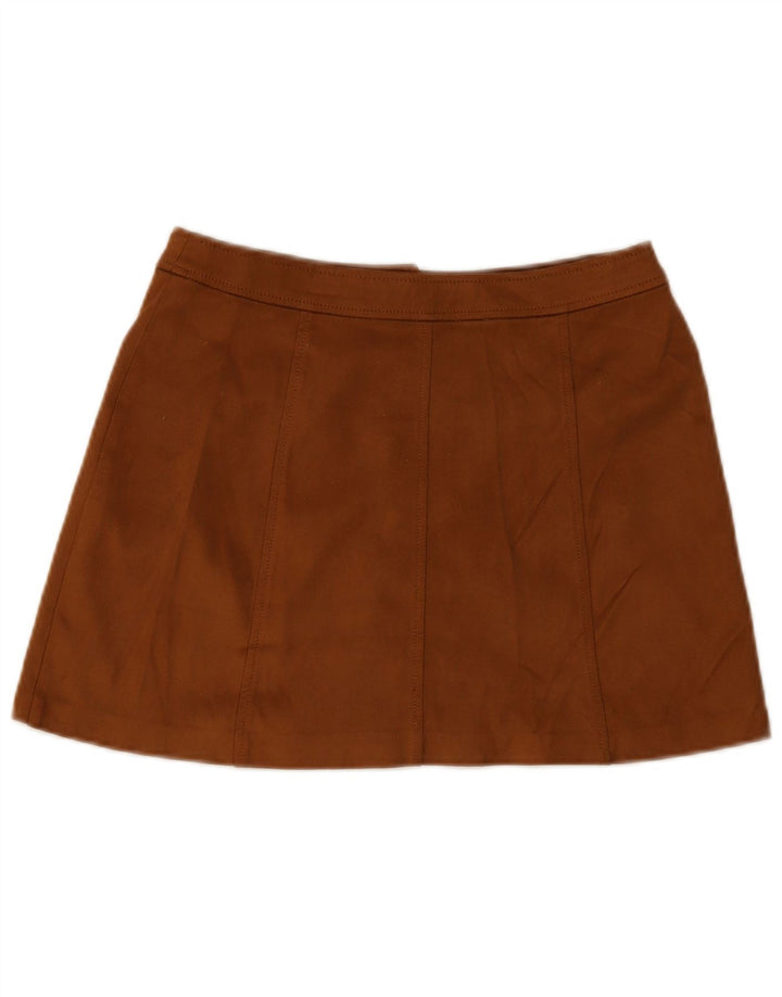 Damska spódniczka mini Zara, średnia W28, brązowa, poliester