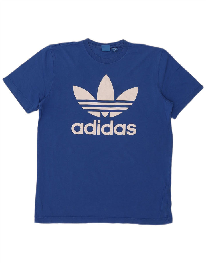 Męska koszulka graficzna Adidas Top Medium Blue Cotton