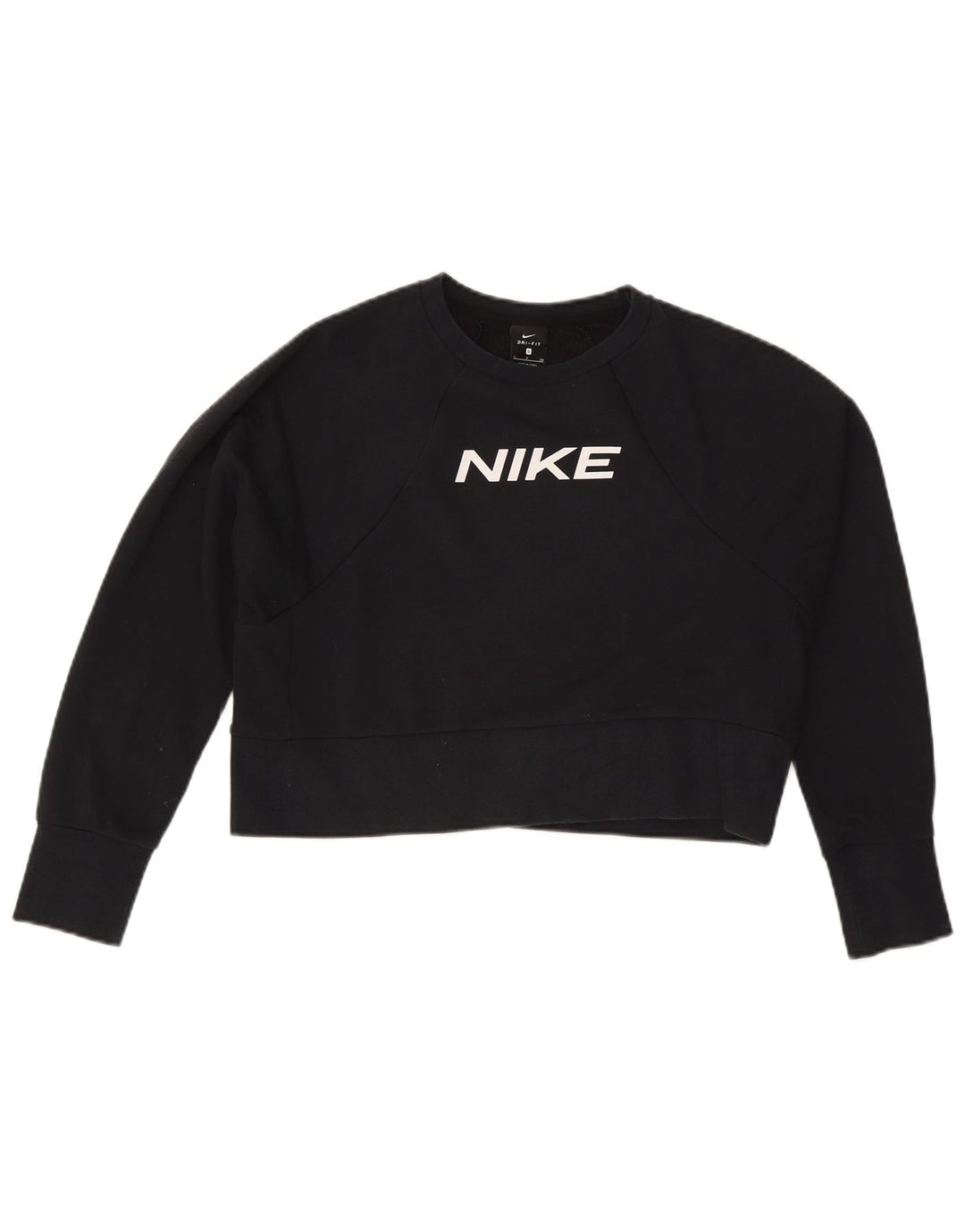 Damska bluza dresowa Nike Crop Graphic Oversize UK 10, mała czarna