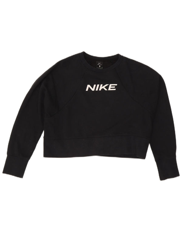 Damska bluza dresowa Nike Crop Graphic Oversize UK 10, mała czarna