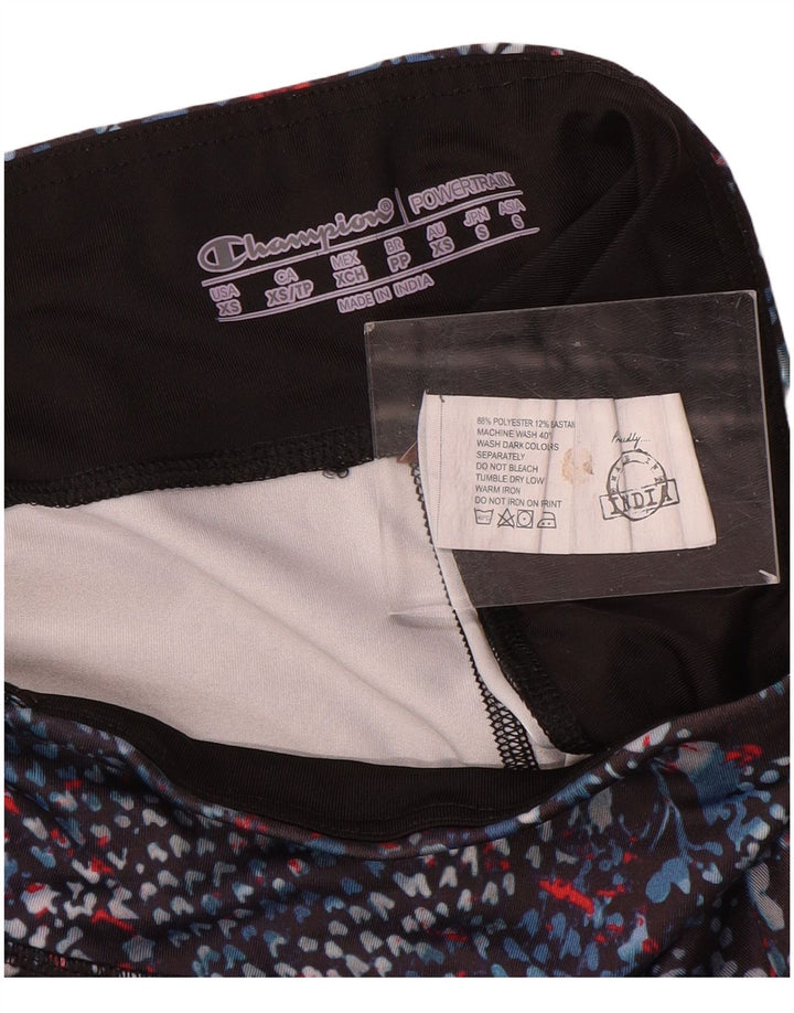 Damskie legginsy Champion z abstrakcyjnym wzorem UK 6 XS, wielokolorowy poliester