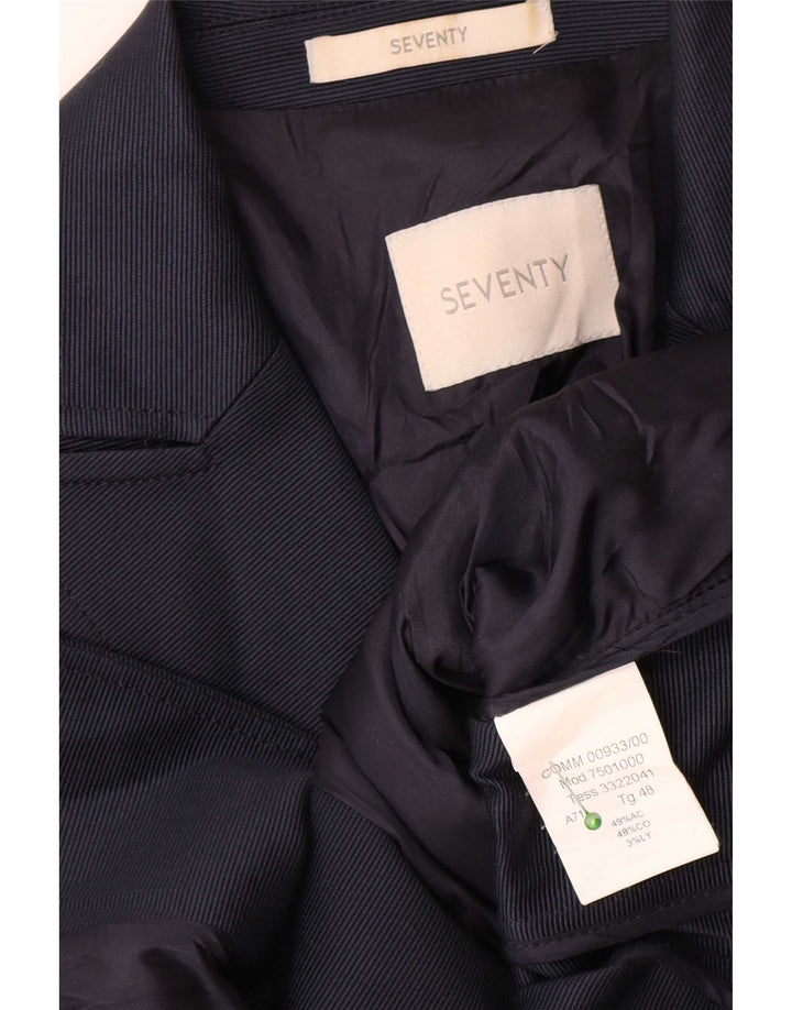 Marynarka damska Seventy zapinana na 2 guziki IT 48 XL, granatowa, bawełniana