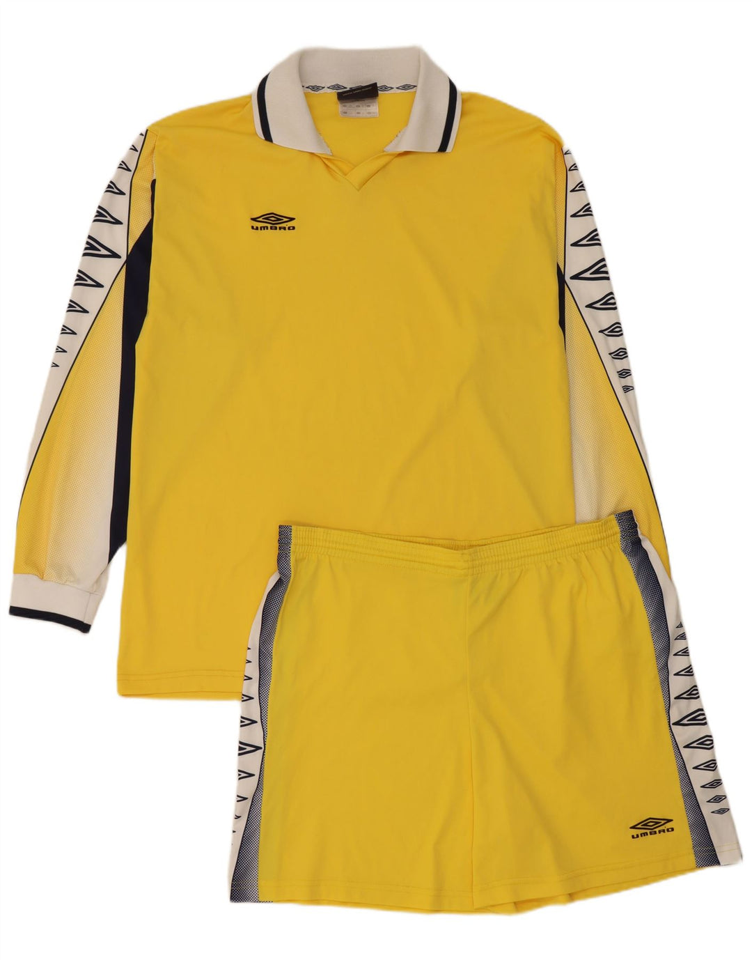 Umbro Męski zestaw 2-częściowy z grafiką XL, żółty, kolorowy poliester