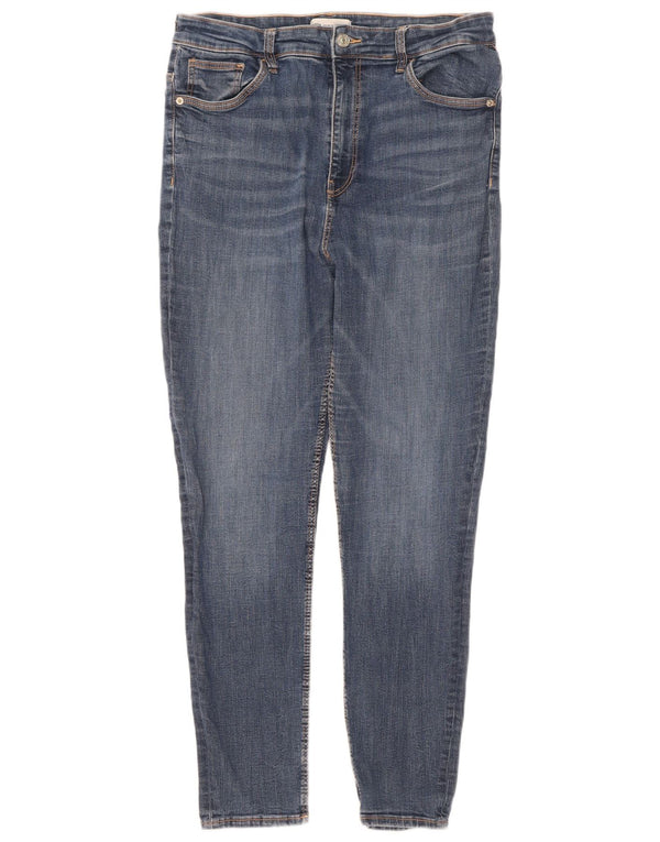 Damskie jeansy skinny Zara EU 46 2XL W36 L28 Niebieskie