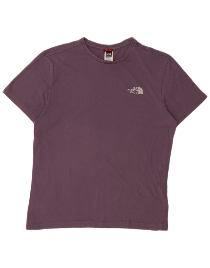T-shirt męski The North Face, bawełniany, średni fiolet