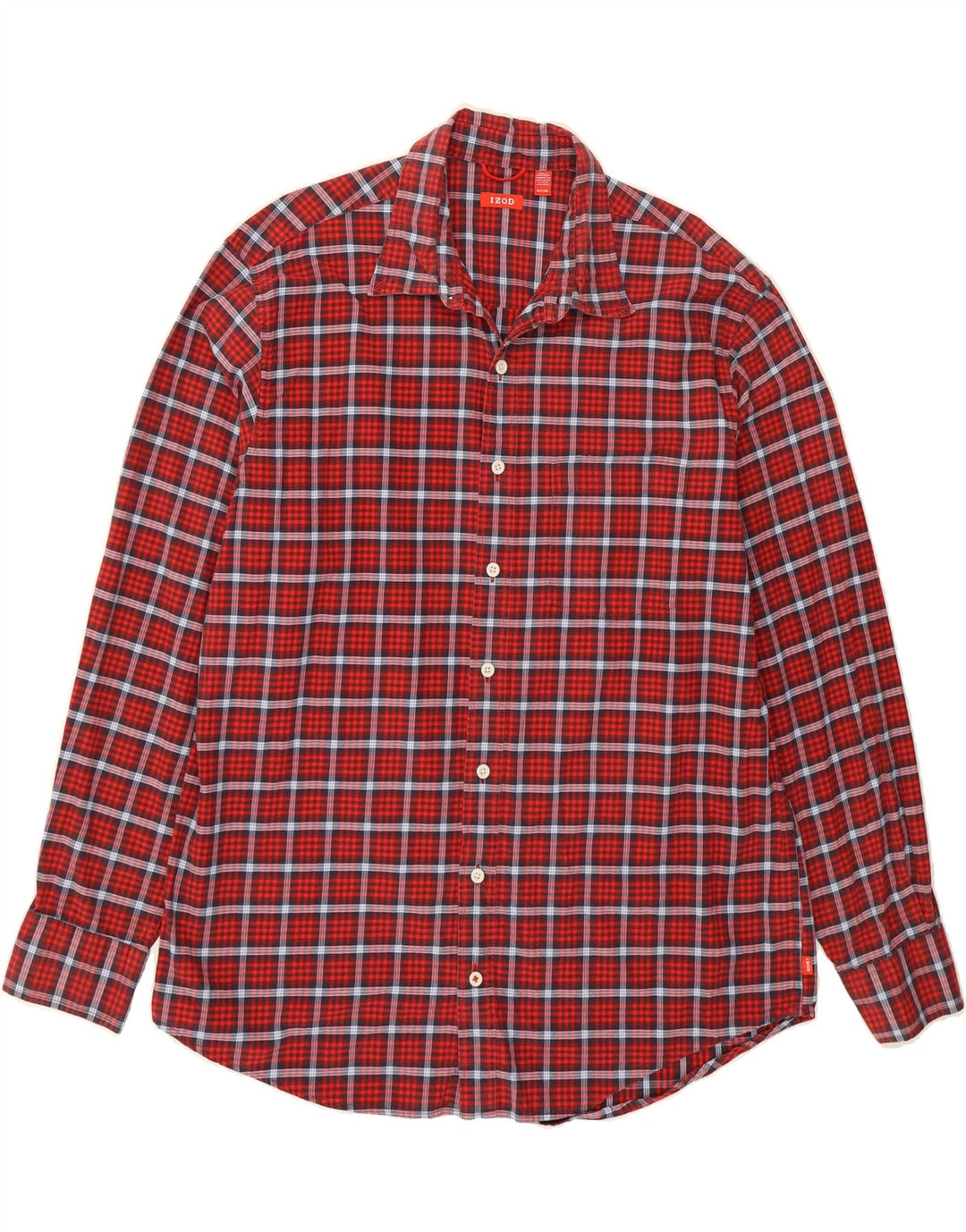 IZOD Mens Big & Tall Flannel Shirt XL Red Check Cotton Vintage Izod and Second-Hand Izod from Messina Hembry 