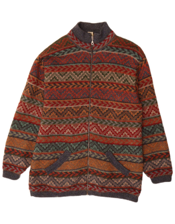 Damski sweter z długim rękawem Waliki UK 18 XL, wielokolorowy, geometryczny