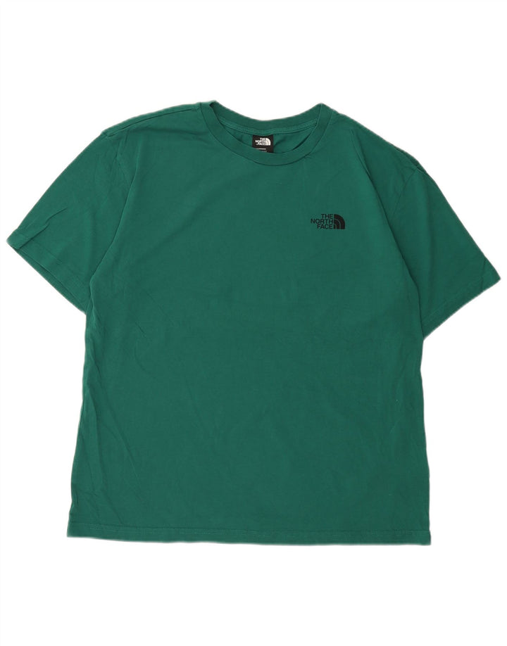 Męski T-shirt z grafiką The North Face, bawełniany, w kolorze średnio zielonym