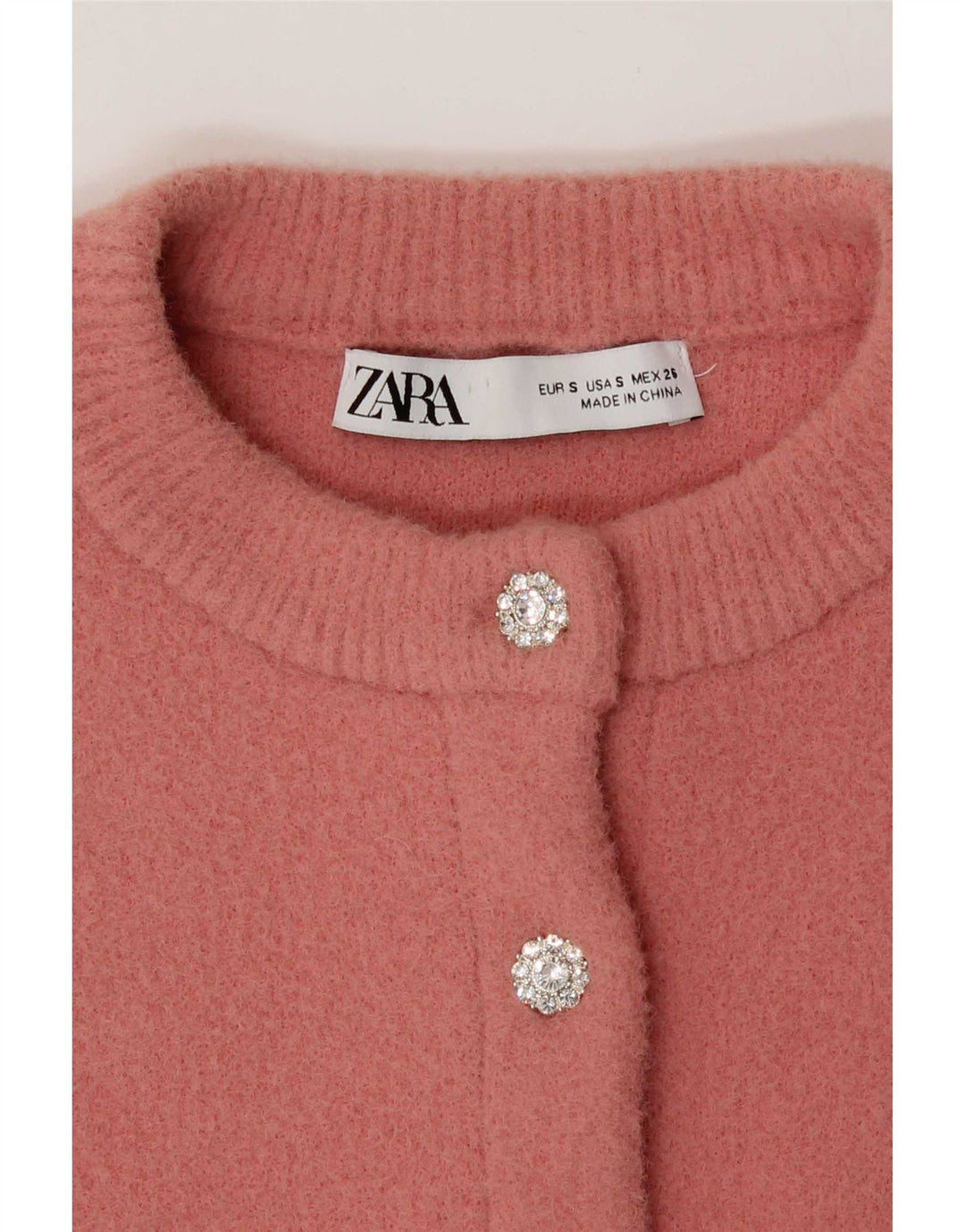 Sweter damski Zara Crop Cardigan UK 10, mały, różowy
