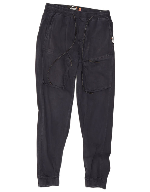 Męskie spodnie cargo Superdry Joggers W30 L32 Granatowa bawełna