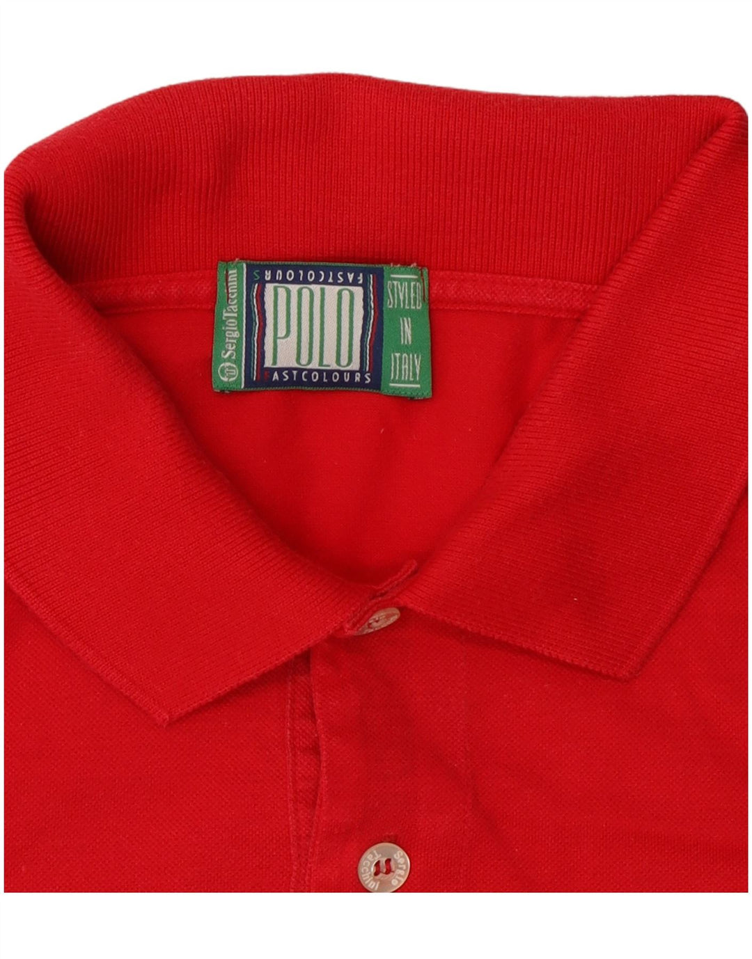 Męska koszulka polo Sergio Tacchini, duża, czerwona, bawełniana