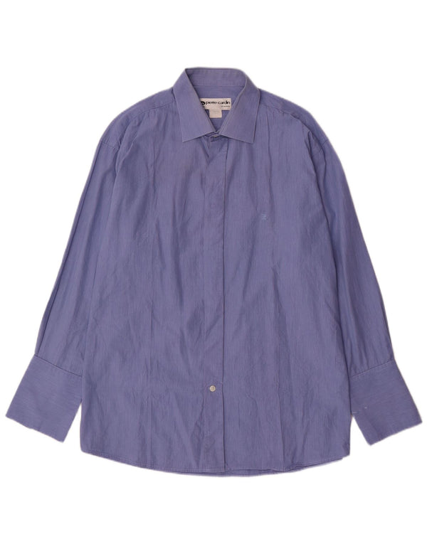 Męska koszula wizytowa PIERRE CARDIN rozmiar 17 XL, niebieska w prążki