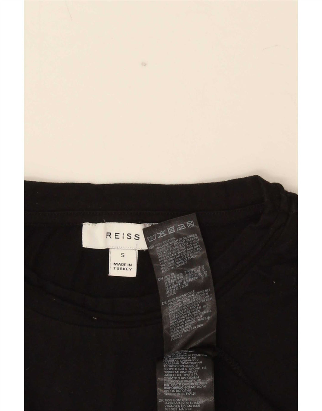 T-shirt męski Reiss, mały, czarny, bawełniany