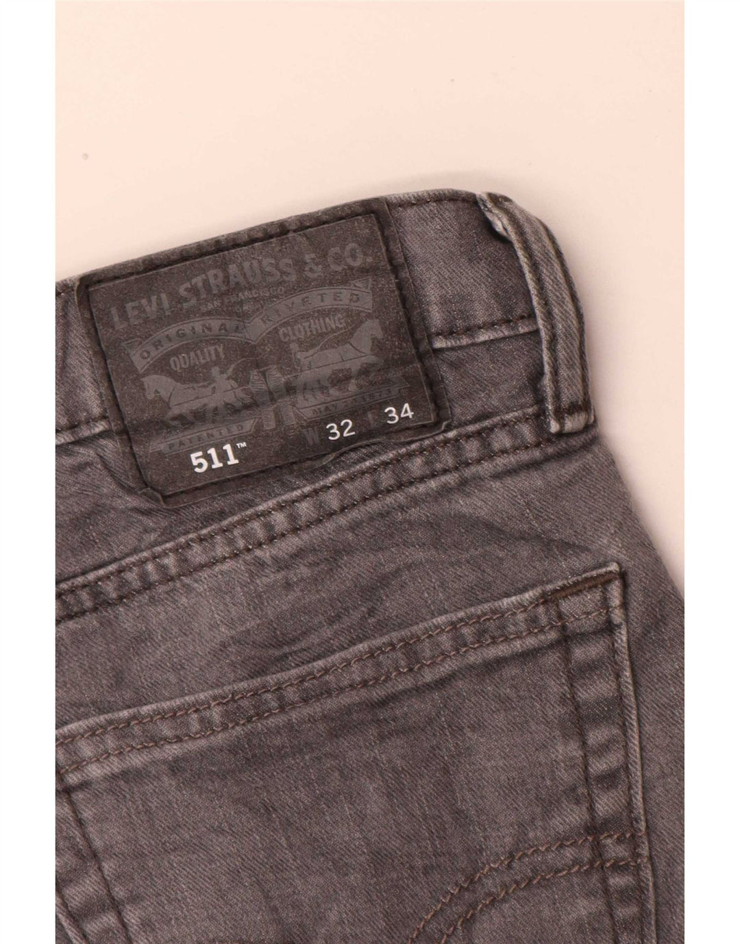 Męskie jeansy Levi's 511 Slim W32 L32 Szara bawełna