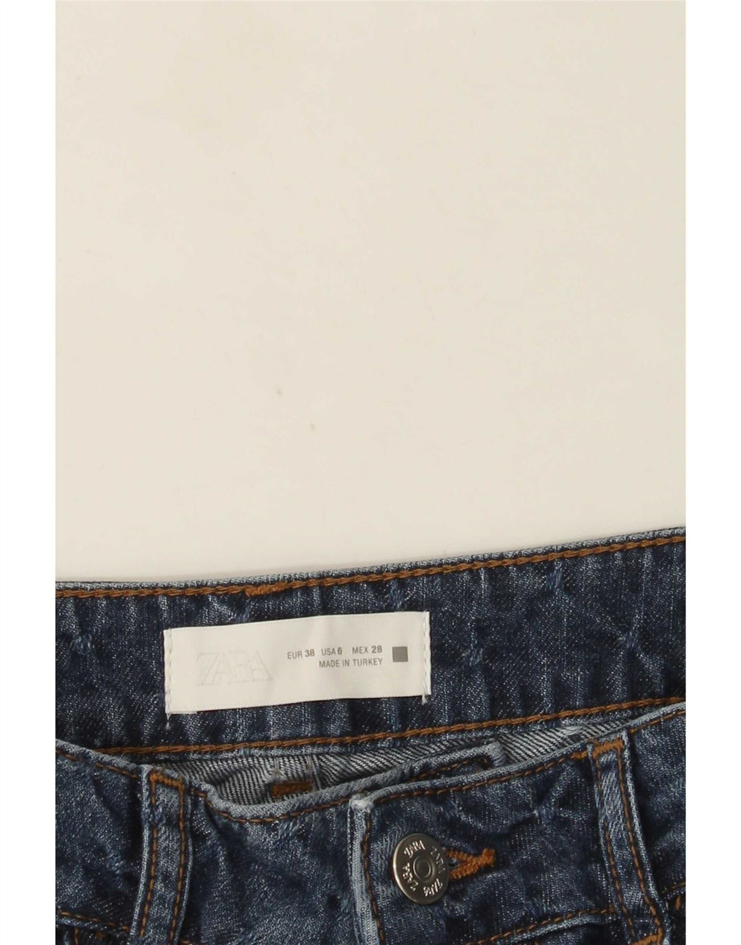 Damskie proste dżinsy Zara EU 38 Small W28 L28 Niebieskie kropki