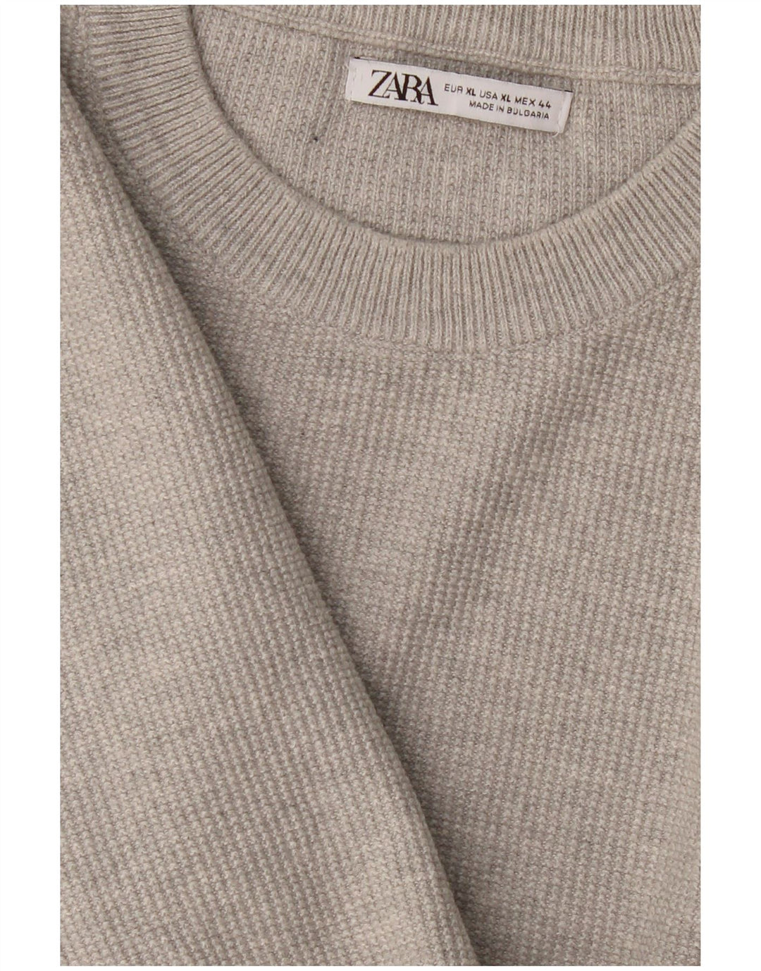Sweter damski Zara z okrągłym dekoltem UK 18 XL, szary