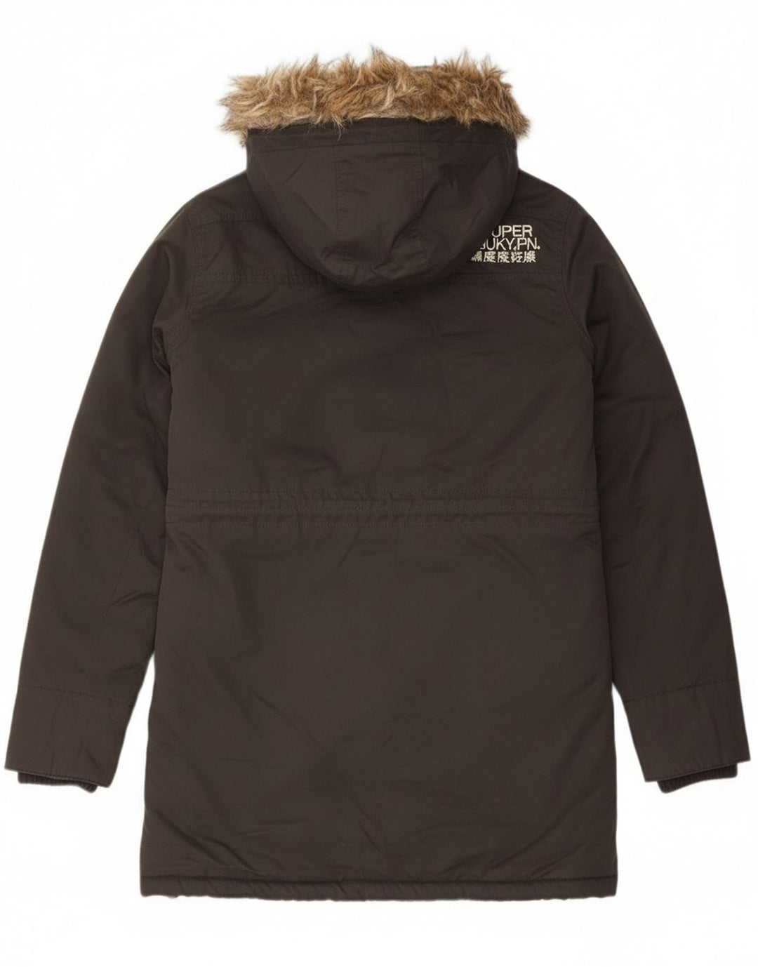 Męska kurtka parka z kapturem Superdry, UK 38, średnioszary poliester