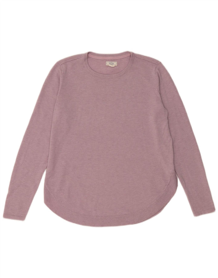 Damski sweter oversize Fat Face z okrągłym dekoltem UK 10, mały fiolet