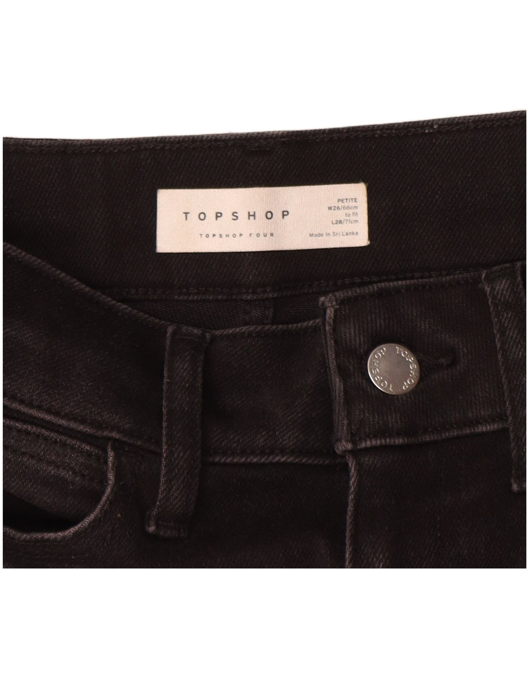 Damskie jeansy Skinny Topshop W26 L25 czarne