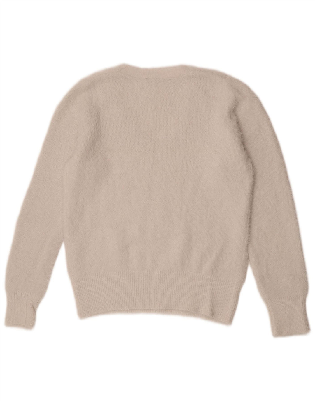 Marks & Spencer Damski sweter z dekoltem w kształcie litery V, UK 12, średni złamanej bieli
