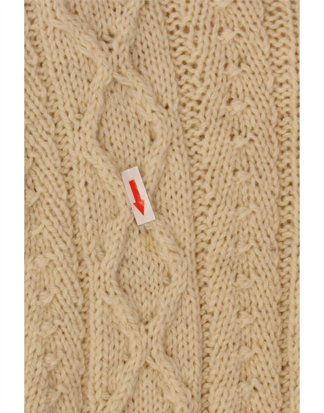 Sweter męski w stylu vintage, duży, beżowy
