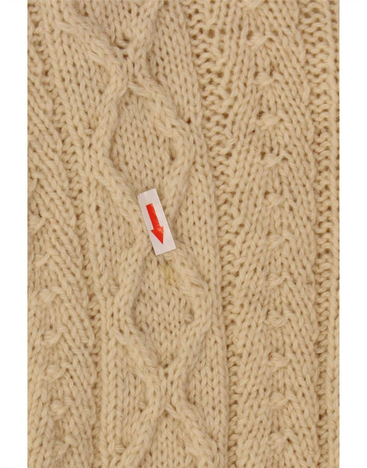 Sweter męski w stylu vintage, duży, beżowy